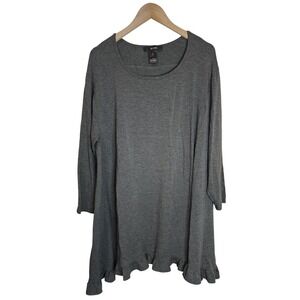 Ali Miles Tunic Women's XL Oversized Flowy Top‎ Grey